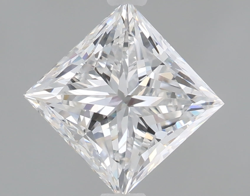 1.60 Carat Princess Shaped, Ideal Cut, D Color, VS1 Clarity, IGI Certified Lab Grown Diamond