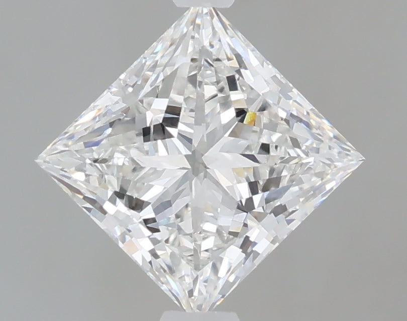 1.60 Carat Princess Shaped, Excellent Cut, E Color, VVS2 Clarity, IGI Certified Lab Grown Diamond