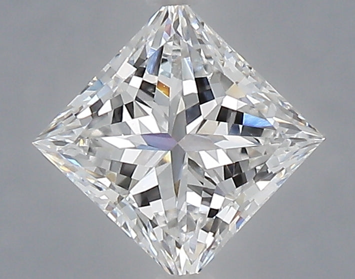1.08 Carat Princess Shaped, Excellent Cut, D Color, VVS2 Clarity, IGI Certified Lab Grown Diamond