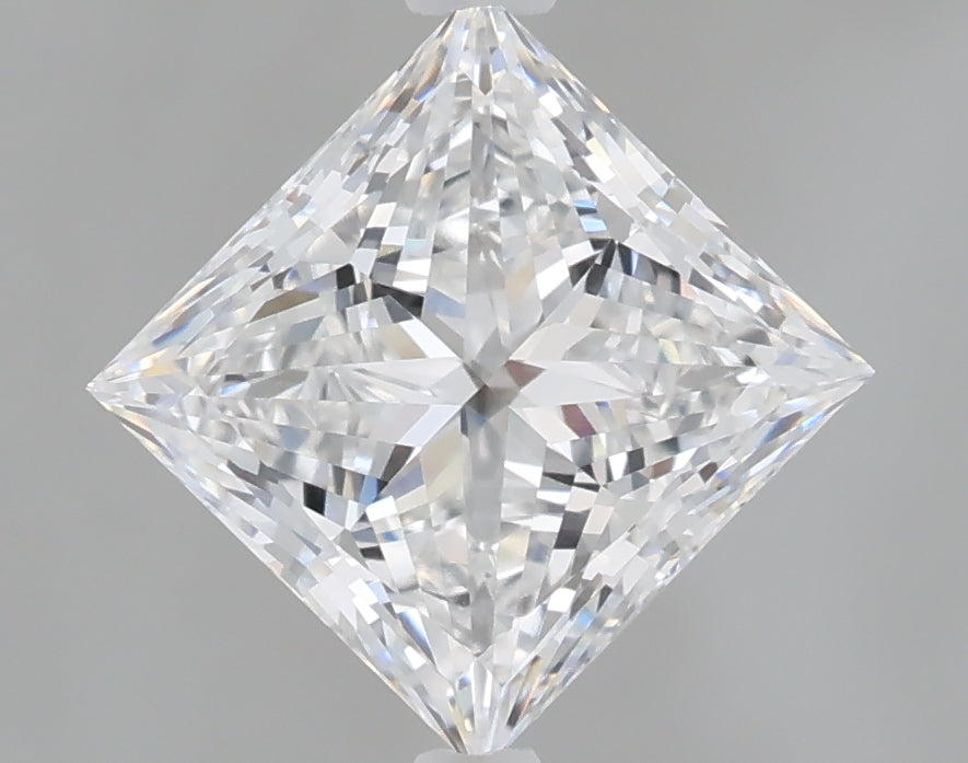 1.60 Carat Princess Shaped, Excellent Cut, E Color, VVS2 Clarity, IGI Certified Lab Grown Diamond
