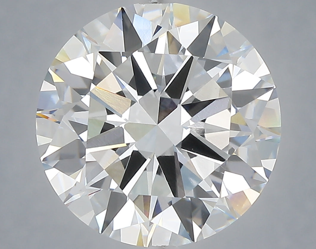 6.03 Carat Round Shaped, Excellent Cut, E Color, VVS2 Clarity, IGI Certified Lab Grown Diamond