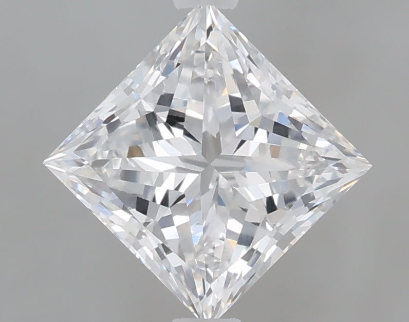 1.09 Carat Princess Shaped, Excellent Cut, D Color, VVS2 Clarity, IGI Certified Lab Grown Diamond