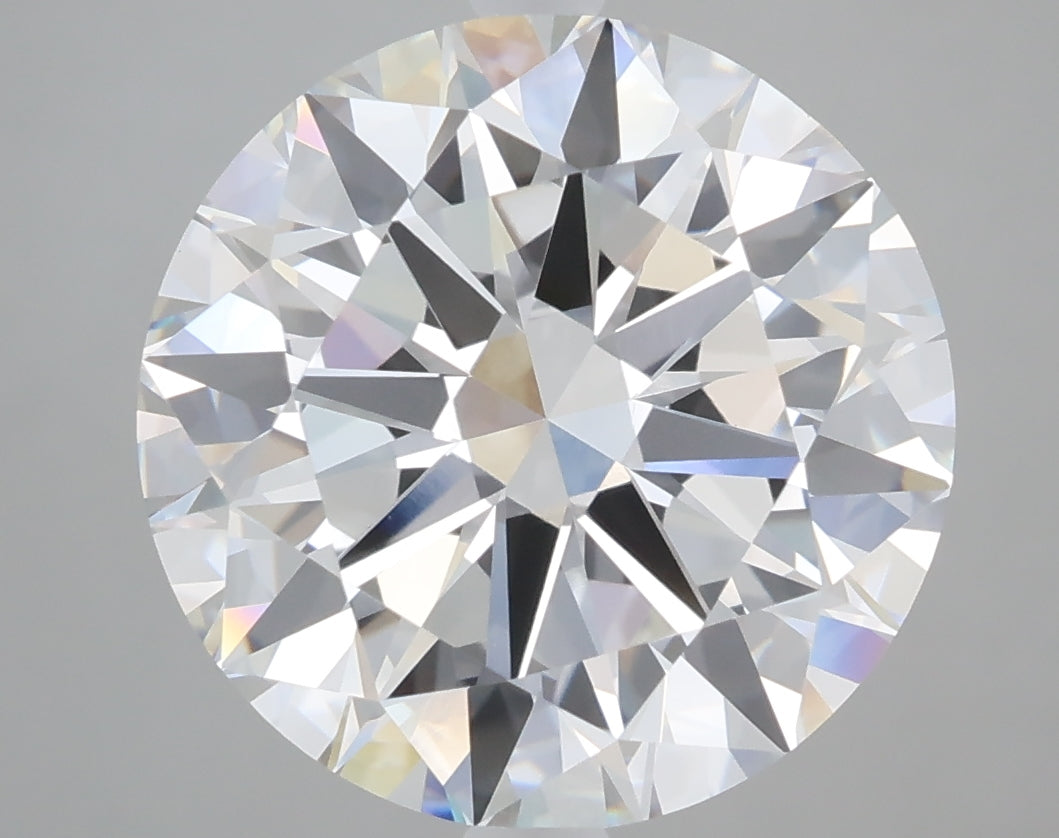 6.04 Carat Round Shaped, Excellent Cut, F Color, VVS2 Clarity, IGI Certified Lab Grown Diamond
