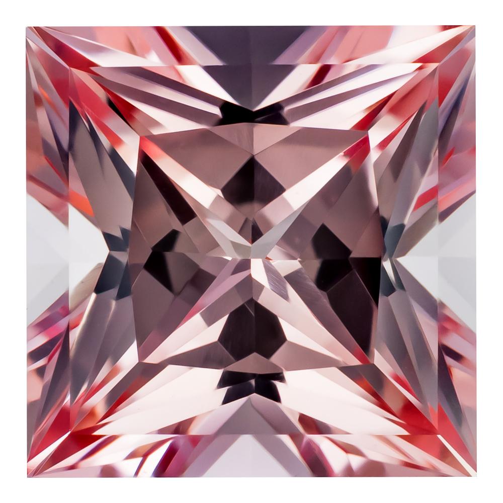 0.31 Carat Princess Cut Lab-Created Champagne Sapphire