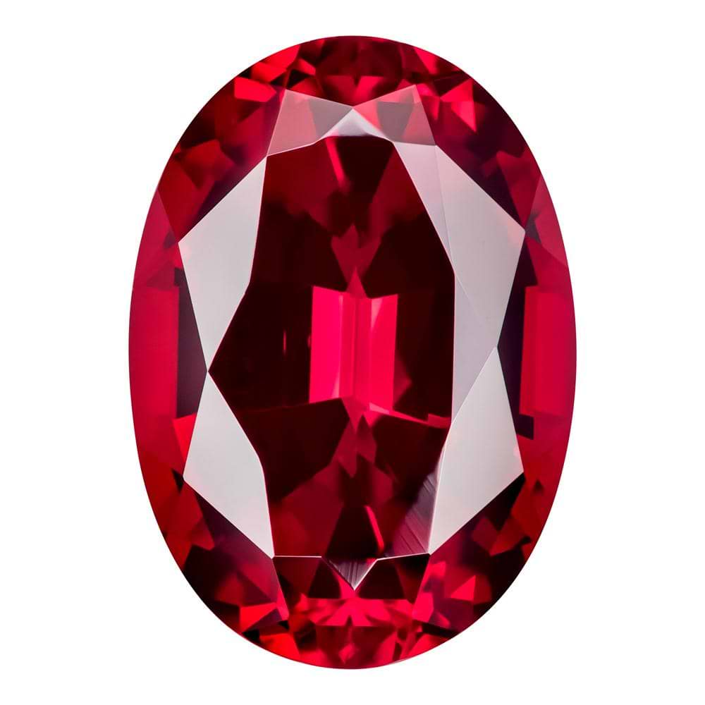 3.95 Carat Oval Cut Lab-Created Ruby
