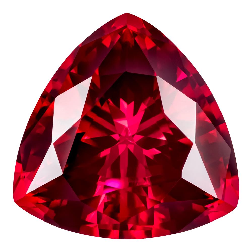 0.65 Carat Trilliant Cut Lab-Created Ruby
