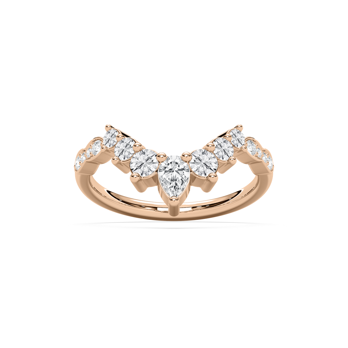 Laci Wedding Band in Rose Gold