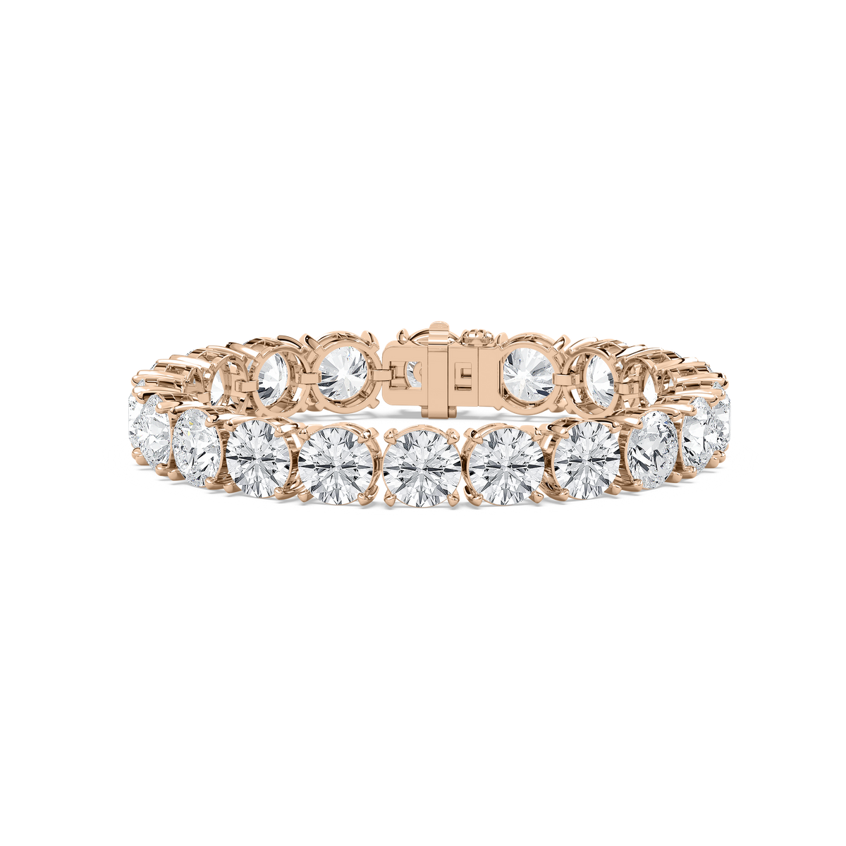 Legacy Round Diamond Tennis Bracelet in 14K Rose Gold