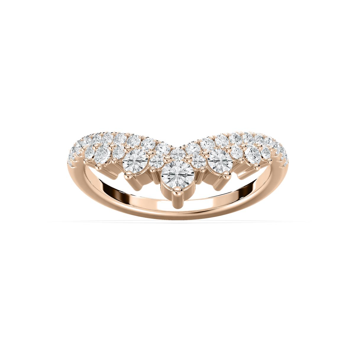Lena Wedding Band in Rose Gold