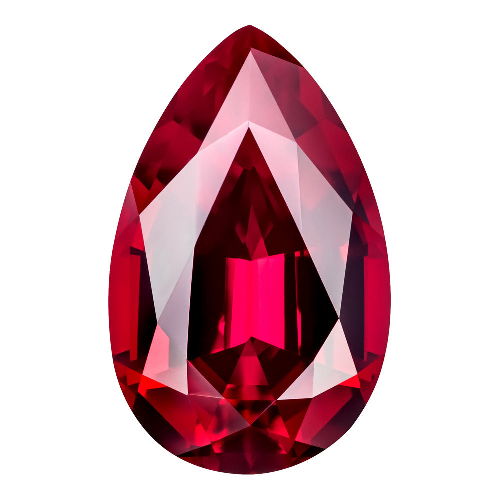 0.55 Carat Pear Cut Lab-Created Ruby