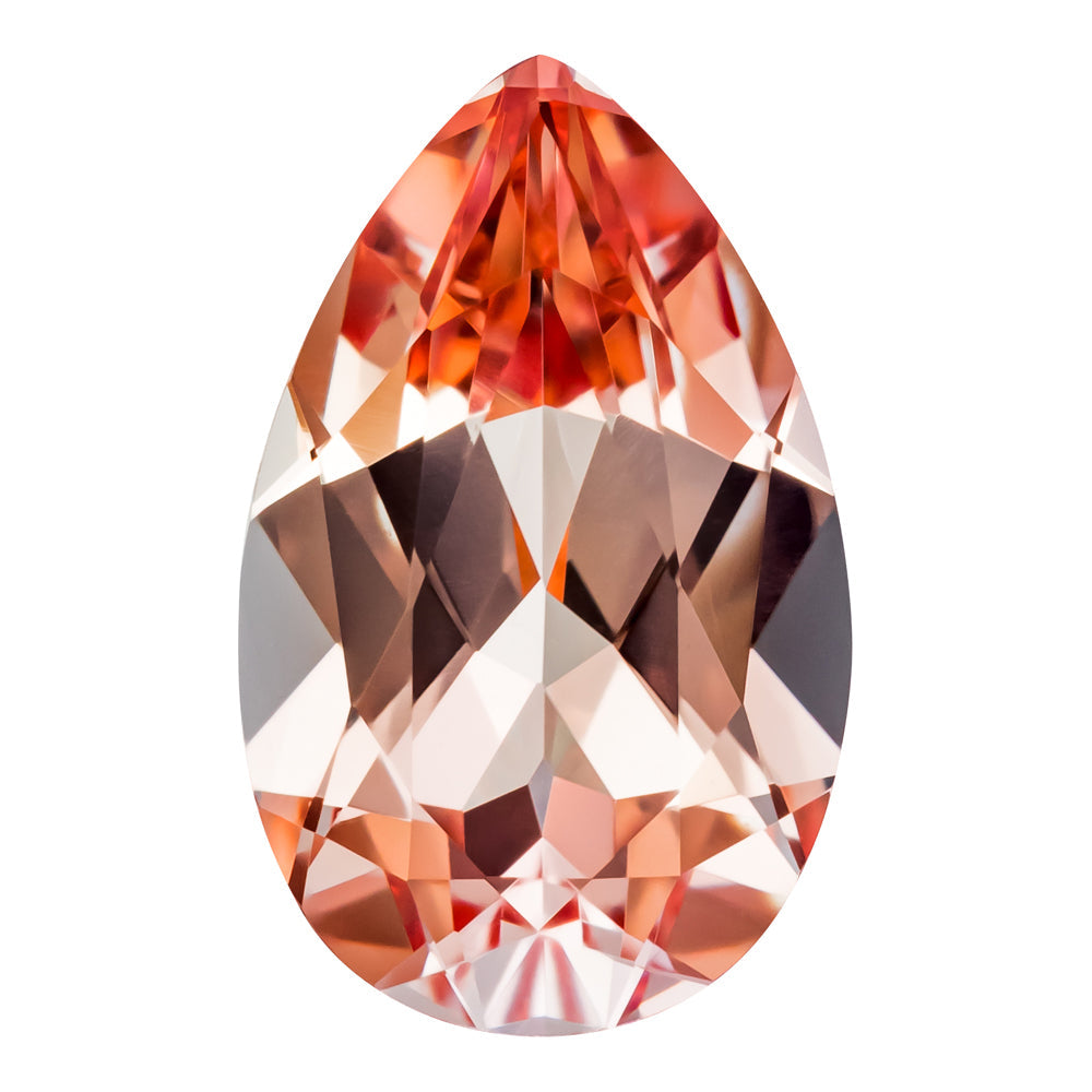 0.26 Carat Pear Cut Lab-Created Pink Champagne Sapphire