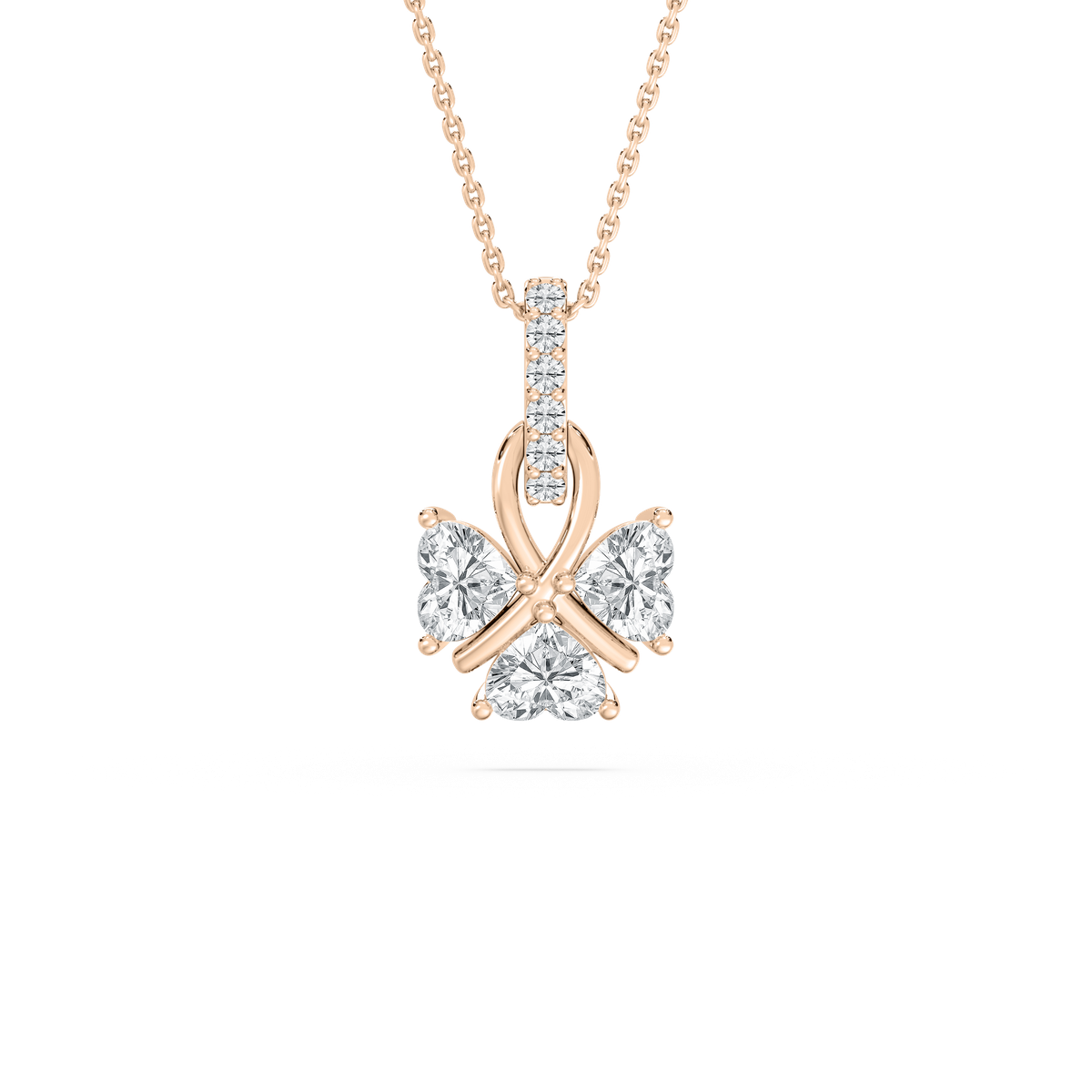 Lucky Heart Pendant in Rose Gold