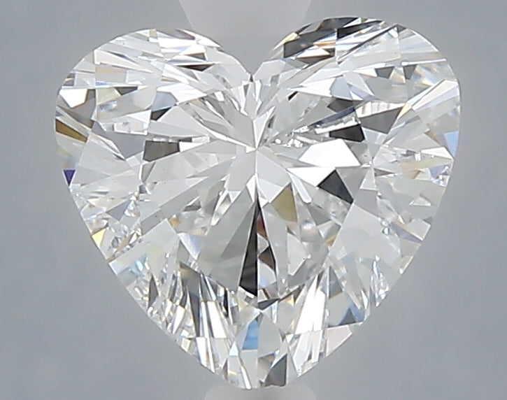 1.55 Carat Heart Shaped, Ideal Cut, D Color, VVS2 Clarity, IGI Certified Lab Grown Diamond