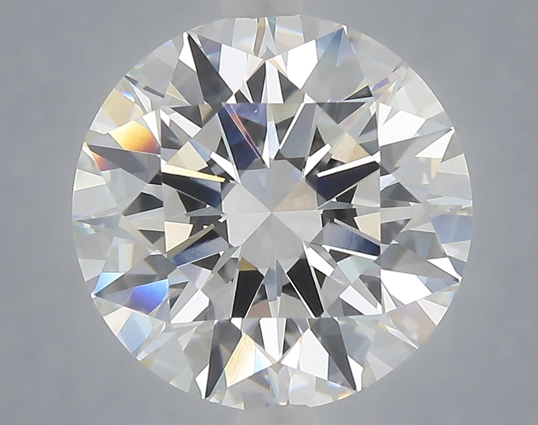 5.00 Carat Round Shaped, Excellent Cut, F Color, VVS2 Clarity, IGI Certified Lab Grown Diamond