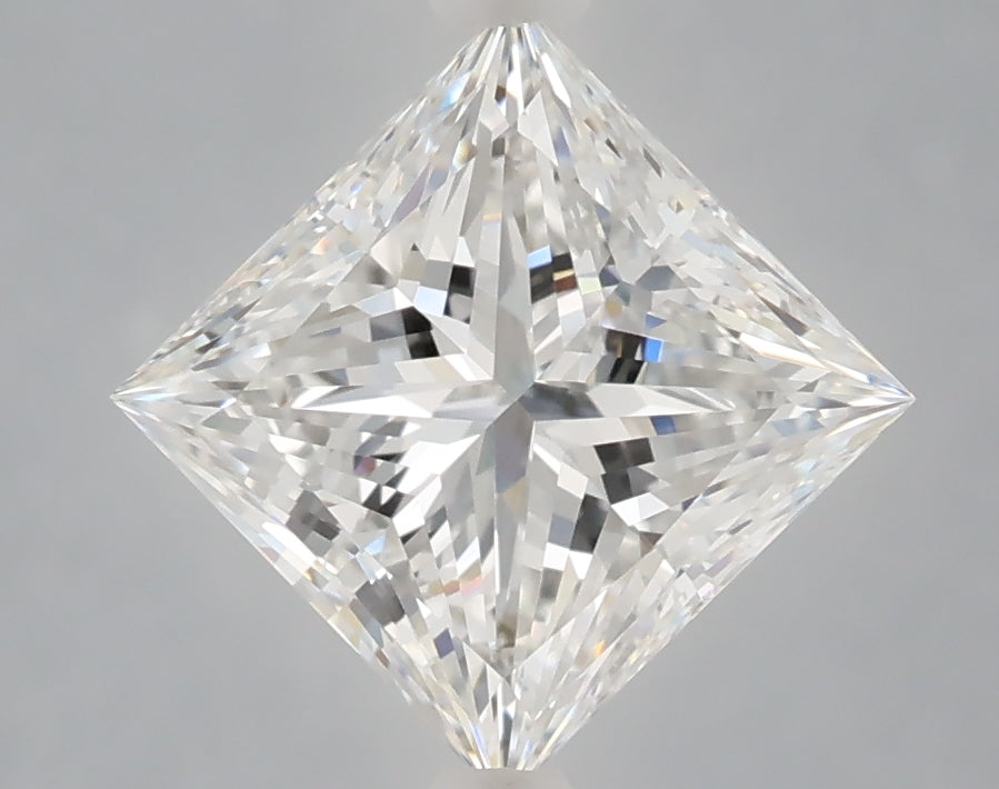 2.59 Carat Princess Shaped, Ideal Cut, E Color, VVS2 Clarity, IGI Certified Lab Grown Diamond