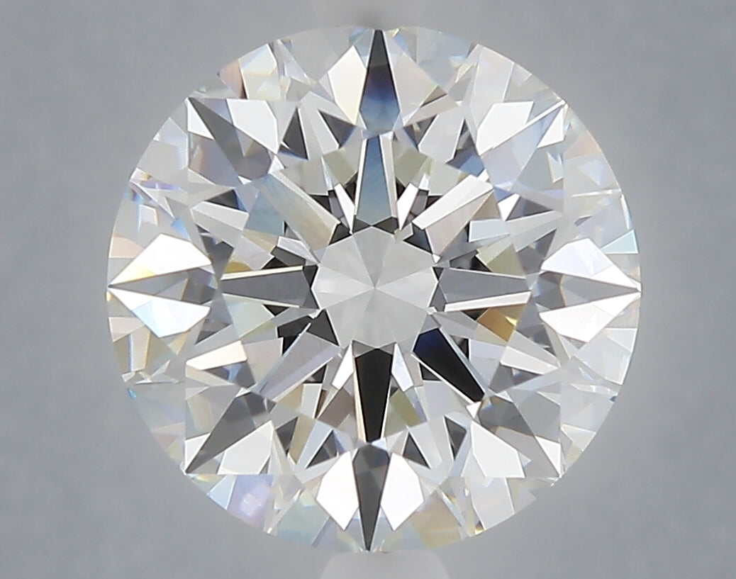 5.03 Carat Round Shaped, Ideal Cut, F Color, VVS2 Clarity, IGI Certified Lab Grown Diamond