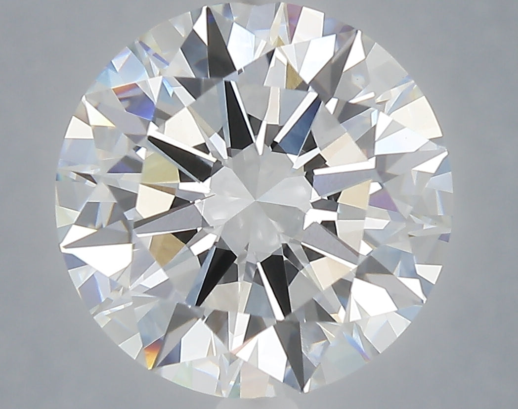 6.01 Carat Round Shaped, Excellent Cut, F Color, VVS2 Clarity, IGI Certified Lab Grown Diamond