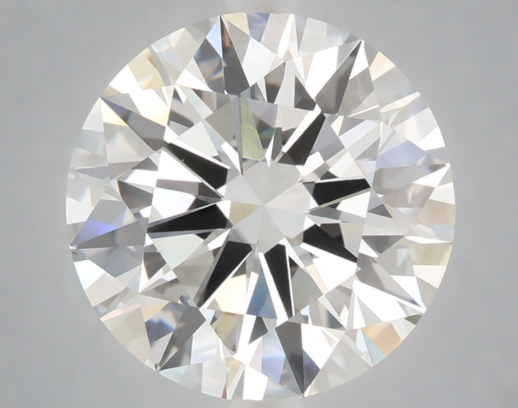 6.02 Carat Round Shaped, Excellent Cut, F Color, VVS2 Clarity, IGI Certified Lab Grown Diamond