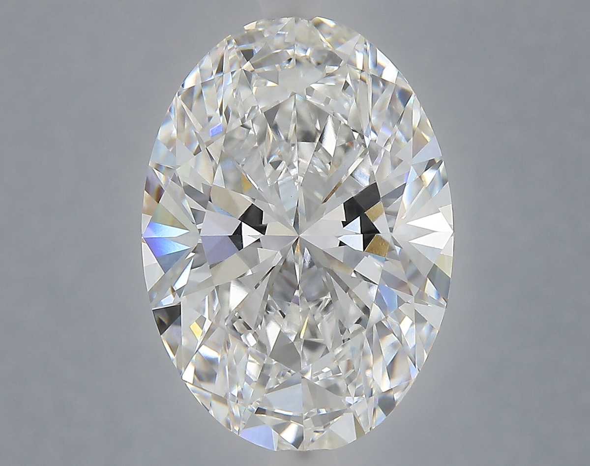 6.05 Carat Oval Shaped, Ideal Cut, E Color, VVS2 Clarity, IGI Certified Lab Grown Diamond