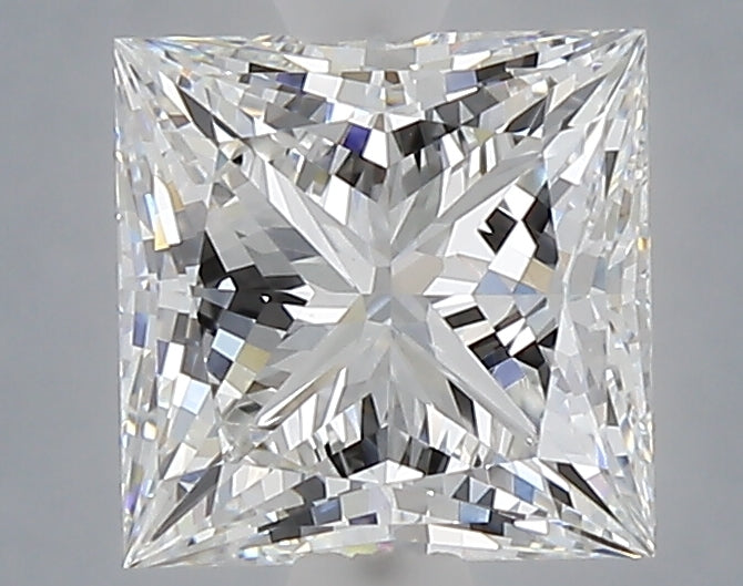 2.04 Carat Princess Shaped, Ideal Cut, E Color, VVS2 Clarity, IGI Certified Lab Grown Diamond
