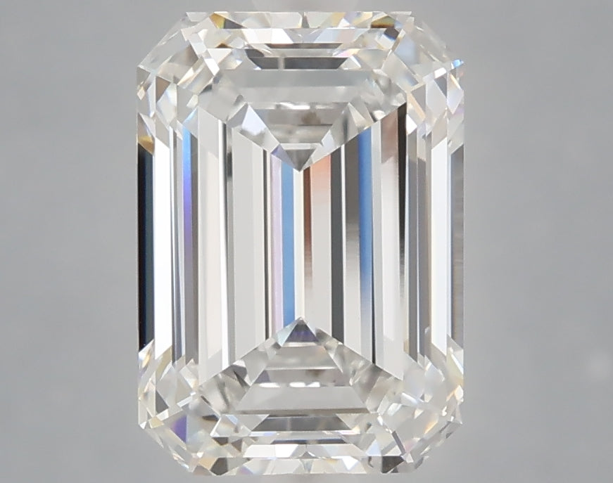 3.09 Carat Emerald Shaped, Ideal Cut, E Color, VVS2 Clarity, IGI Certified Lab Grown Diamond