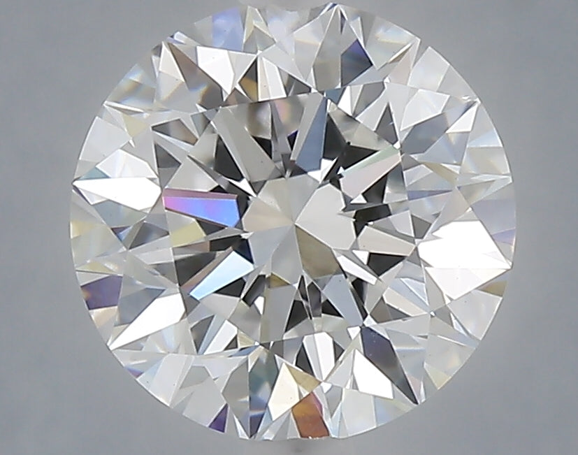 3.06 Carat Round Shaped, Excellent Cut, E Color, VVS2 Clarity, IGI Certified Lab Grown Diamond