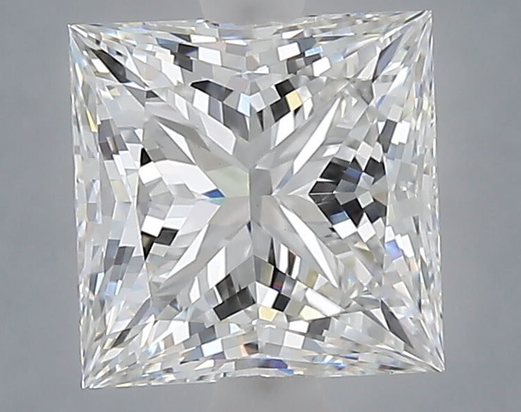 2.60 Carat Princess Shaped, Ideal Cut, E Color, VVS2 Clarity, IGI Certified Lab Grown Diamond
