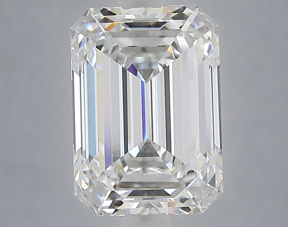 3.09 Carat Emerald Shaped, Ideal Cut, D Color, VVS2 Clarity, IGI Certified Lab Grown Diamond