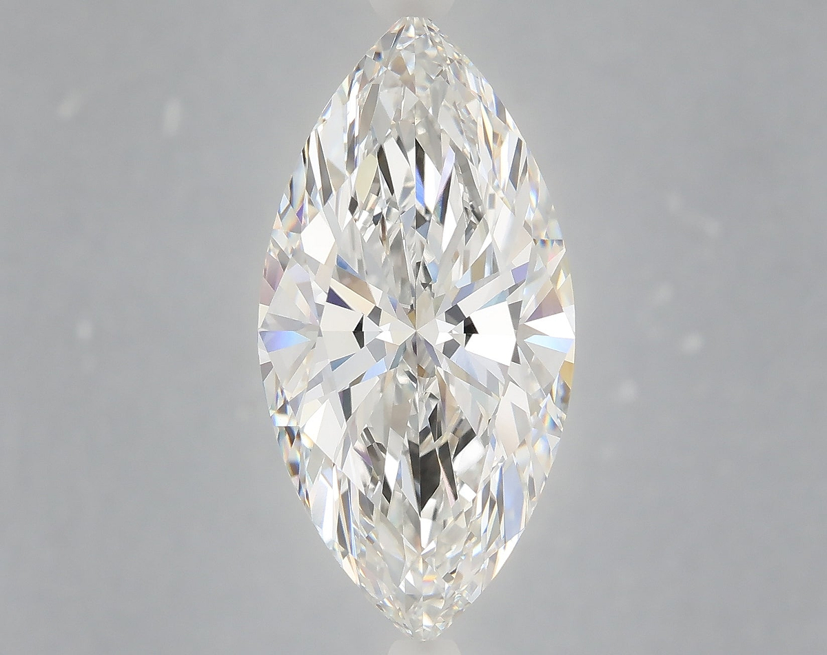 6.04 Carat Marquise Shaped, Ideal Cut, F Color, VVS1 Clarity, IGI Certified Lab Grown Diamond