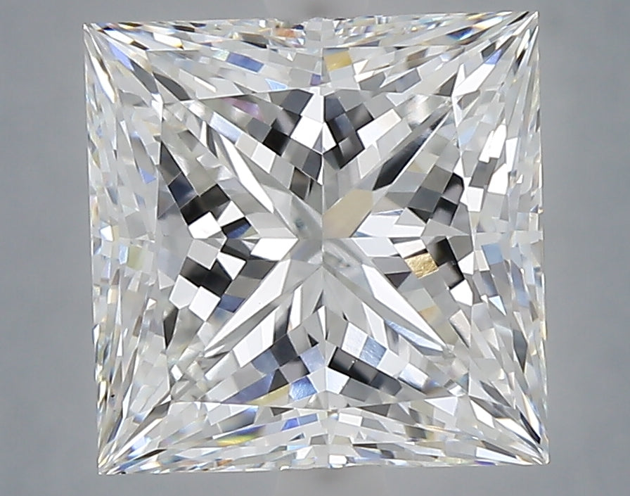5.01 Carat Princess Shaped, Ideal Cut, F Color, VS1 Clarity, IGI Certified Lab Grown Diamond
