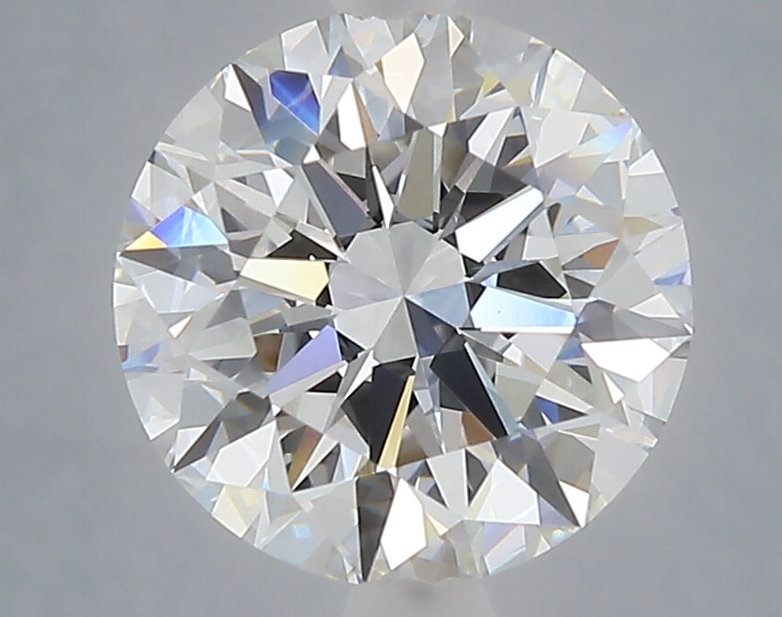 3.08 Carat Round Shaped, Excellent Cut, D Color, VVS2 Clarity, IGI Certified Lab Grown Diamond