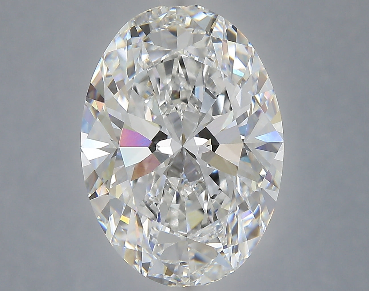 6.09 Carat Oval Shaped, Ideal Cut, E Color, VVS2 Clarity, IGI Certified Lab Grown Diamond