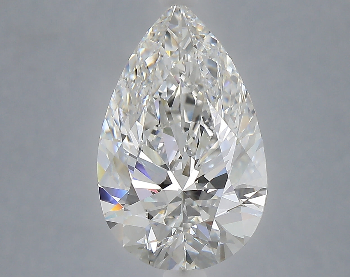 4.01 Carat Pear Shaped, Ideal Cut, E Color, SI1 Clarity, IGI Certified Lab Grown Diamond
