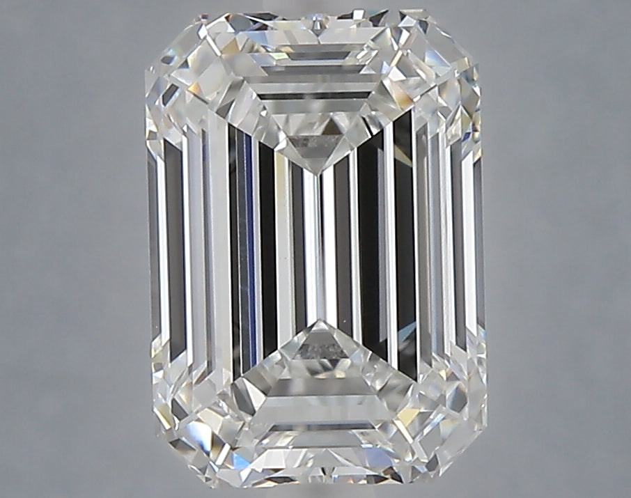 3.08 Carat Emerald Shaped, Ideal Cut, E Color, VVS2 Clarity, IGI Certified Lab Grown Diamond