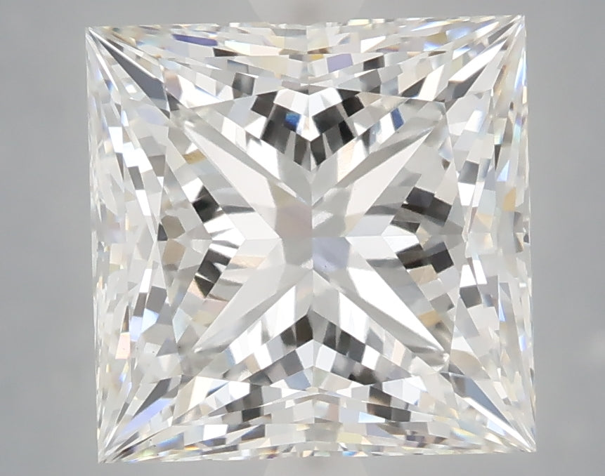 5.05 Carat Princess Shaped, Ideal Cut, F Color, VS1 Clarity, IGI Certified Lab Grown Diamond
