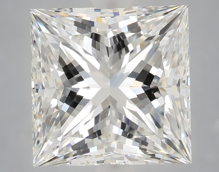 5.02 Carat Princess Shaped, Ideal Cut, F Color, VS1 Clarity, IGI Certified Lab Grown Diamond