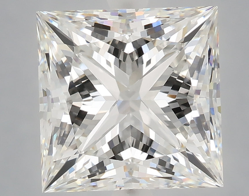 5.06 Carat Princess Shaped, Ideal Cut, G Color, VVS2 Clarity, IGI Certified Lab Grown Diamond