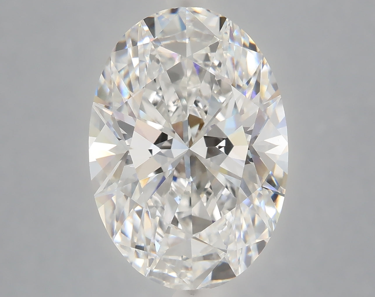 6.07 Carat Oval Shaped, Ideal Cut, E Color, VVS2 Clarity, IGI Certified Lab Grown Diamond