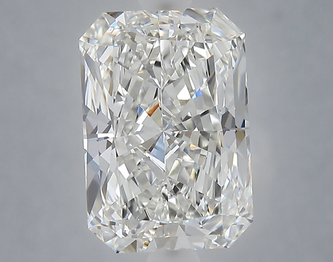 3.06 Carat Radiant Shaped, Ideal Cut, F Color, VVS2 Clarity, IGI Certified Lab Grown Diamond