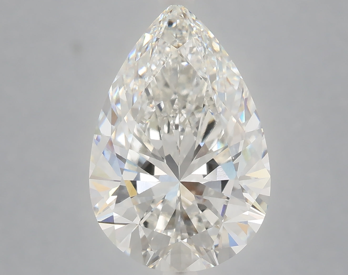 6.10 Carat Pear Shaped, Ideal Cut, F Color, VVS2 Clarity, IGI Certified Lab Grown Diamond