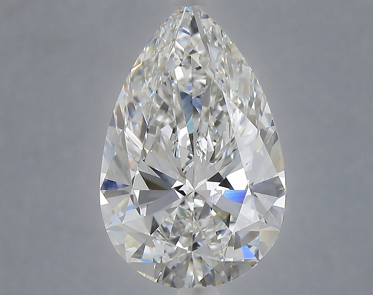 5.05 Carat Pear Shaped, Ideal Cut, E Color, VS1 Clarity, IGI Certified Lab Grown Diamond