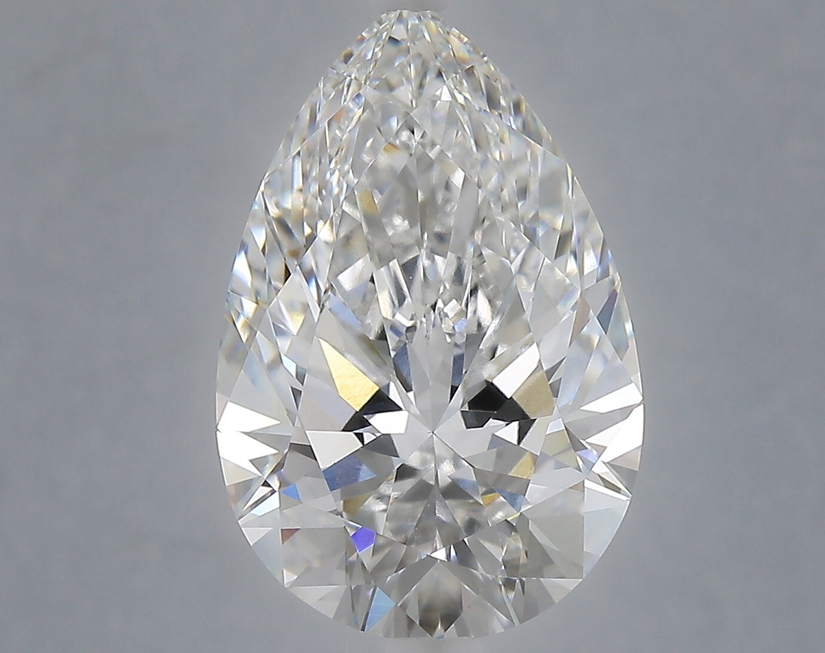 6.08 Carat Pear Shaped, Ideal Cut, E Color, VVS2 Clarity, IGI Certified Lab Grown Diamond