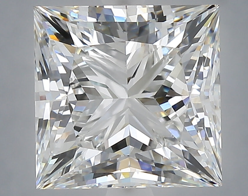 5.01 Carat Princess Shaped, Very Good Cut, F Color, VVS2 Clarity, IGI Certified Lab Grown Diamond