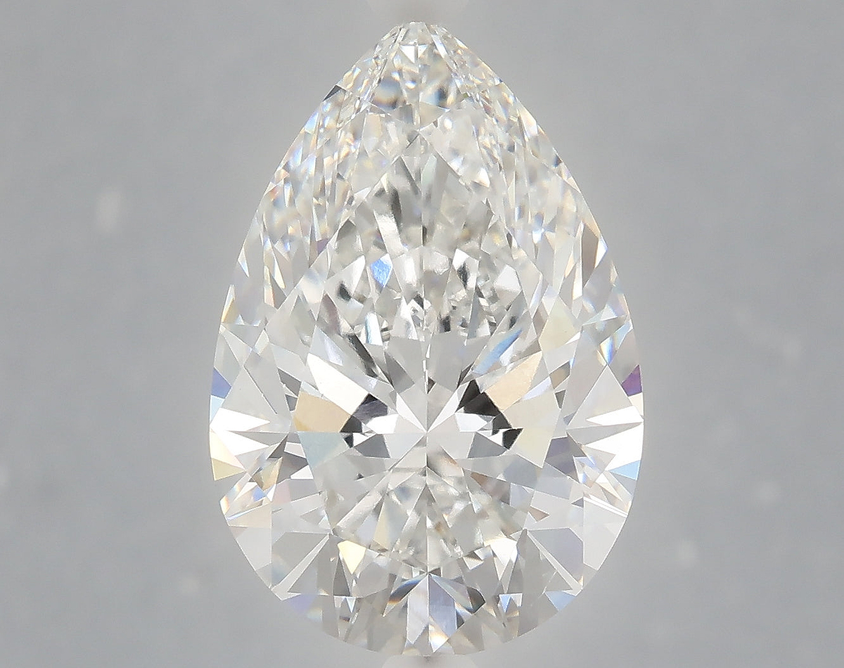 6.04 Carat Pear Shaped, Ideal Cut, E Color, VS1 Clarity, IGI Certified Lab Grown Diamond
