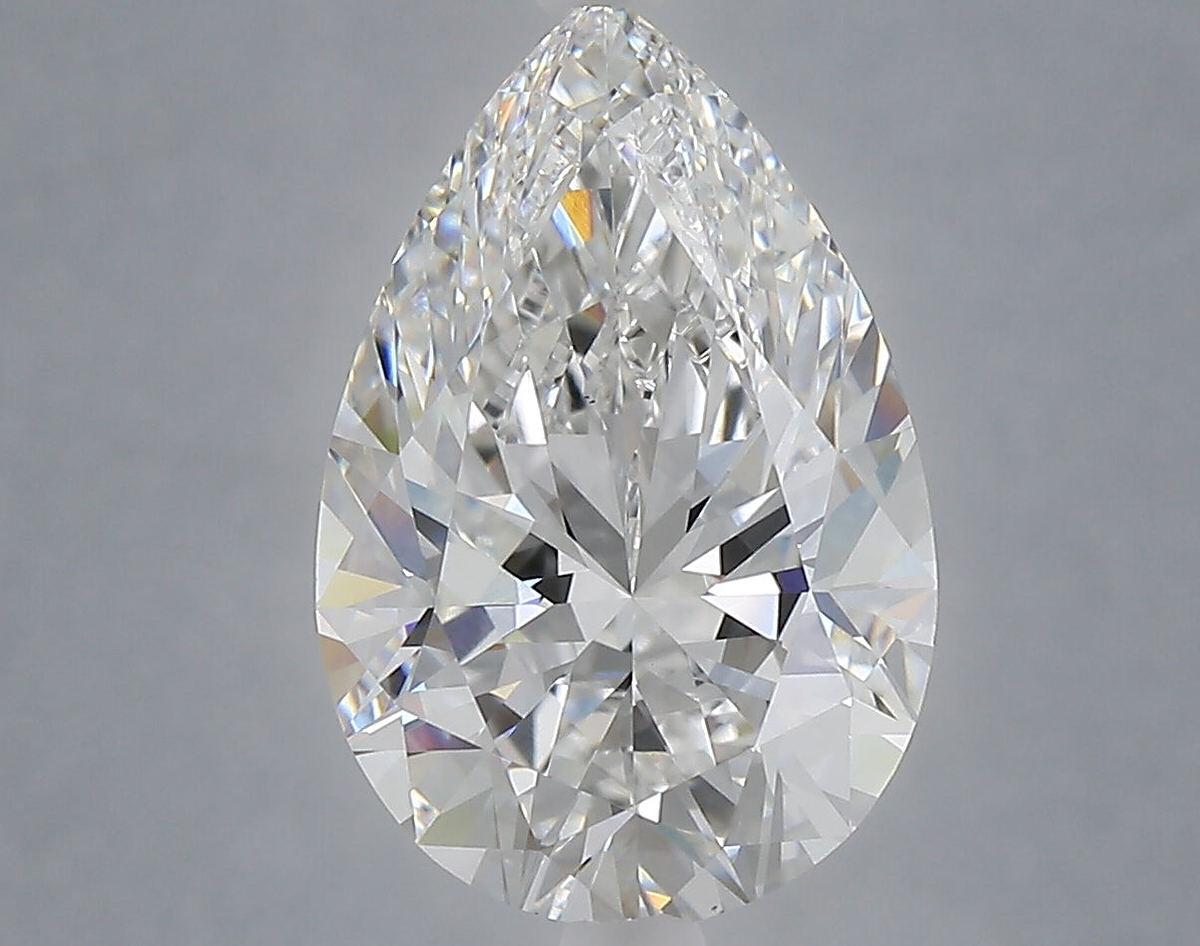 4.09 Carat Pear Shaped, Ideal Cut, E Color, VS1 Clarity, IGI Certified Lab Grown Diamond