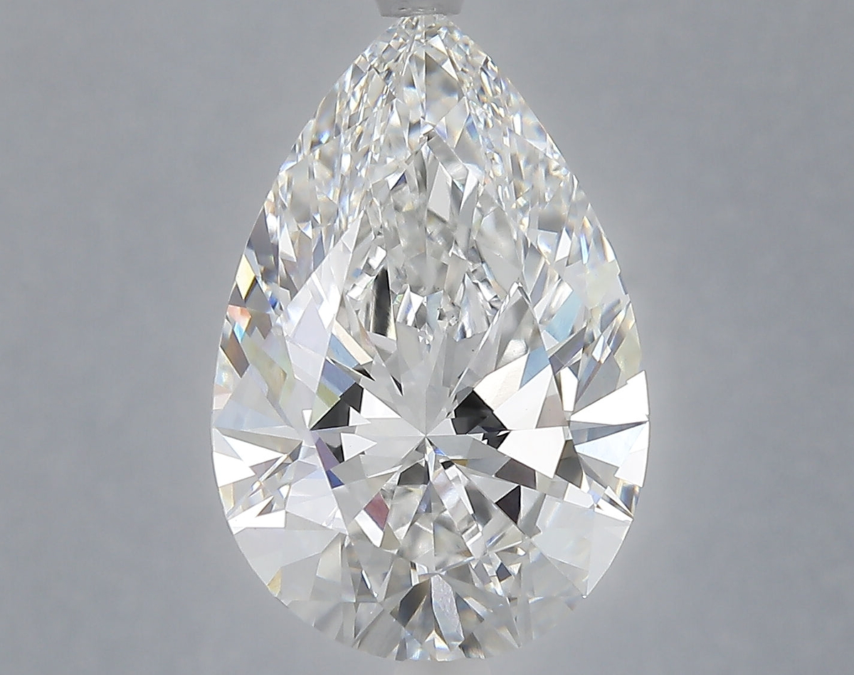 6.36 Carat Pear Shaped, Ideal Cut, E Color, VVS2 Clarity, IGI Certified Lab Grown Diamond