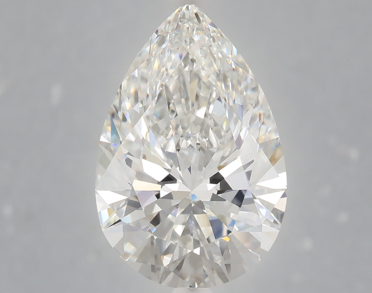 6.08 Carat Pear Shaped, Ideal Cut, E Color, VS1 Clarity, IGI Certified Lab Grown Diamond