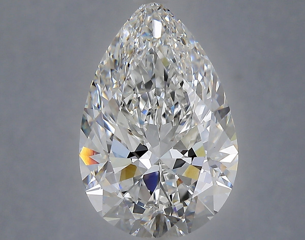 4.28 Carat Pear Shaped, Ideal Cut, E Color, VVS2 Clarity, IGI Certified Lab Grown Diamond