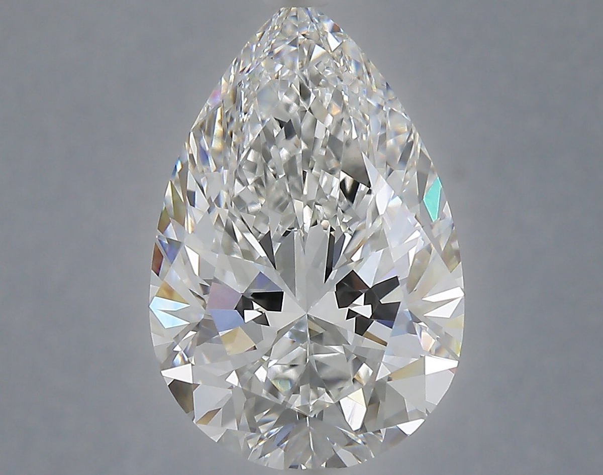 5.27 Carat Pear Shaped, Ideal Cut, E Color, VVS2 Clarity, IGI Certified Lab Grown Diamond