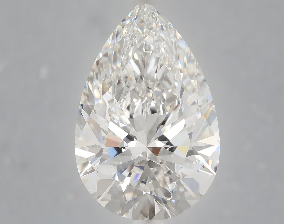 6.10 Carat Pear Shaped, Ideal Cut, E Color, VS1 Clarity, IGI Certified Lab Grown Diamond